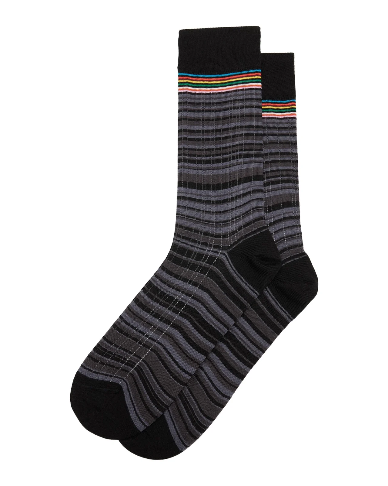 Paul Smith Men's Maury Signature Stripe Mid-Calf Socks