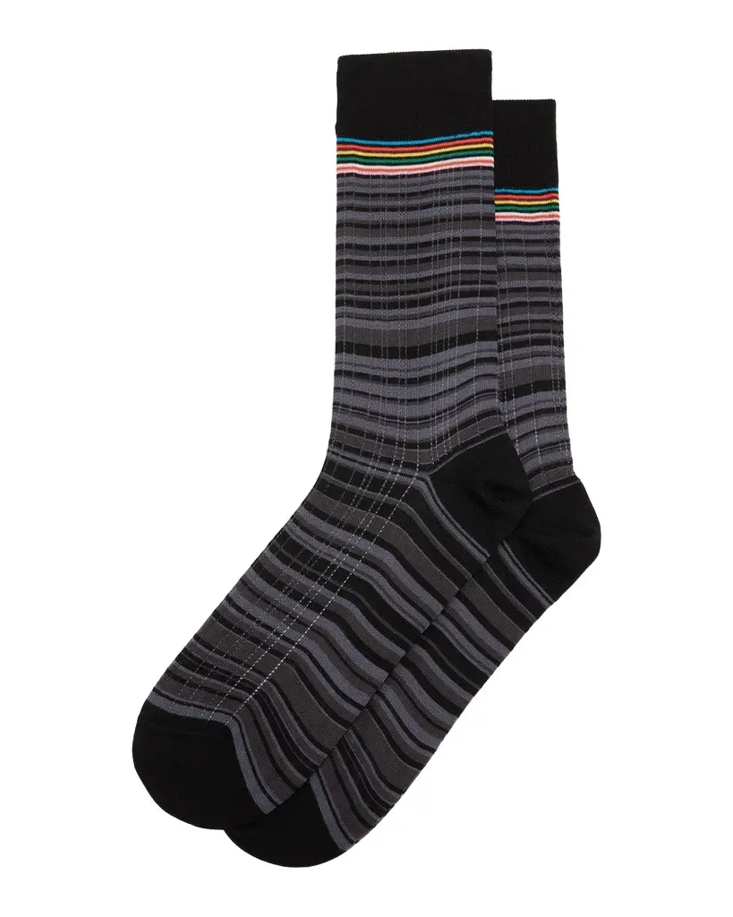 Paul Smith Men's Maury Signature Stripe Mid-Calf Socks | Image 1 Paul Smith Men's Maury Signature Stripe Mid-Calf Socks | Image 1