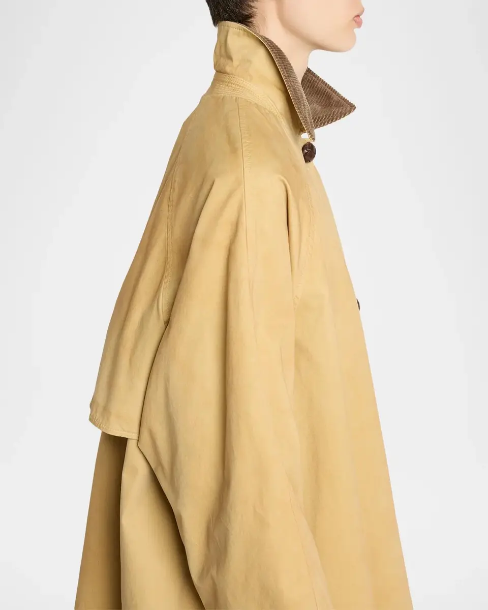The Row Ina Corduroy Collar Single-Breasted Car Coat | Thumbnail 5