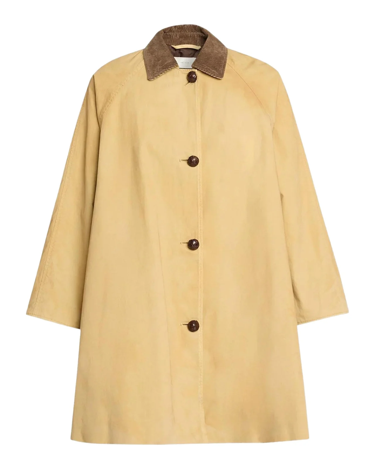 Ina Corduroy Collar Single-Breasted Car Coat