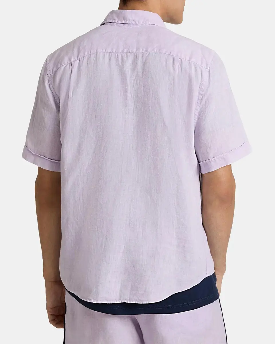 Vilebrequin Men's Short-Sleeve Button-Down Linen Shirt | Thumbnail 2 Vilebrequin Men's Short-Sleeve Button-Down Linen Shirt | Thumbnail 2