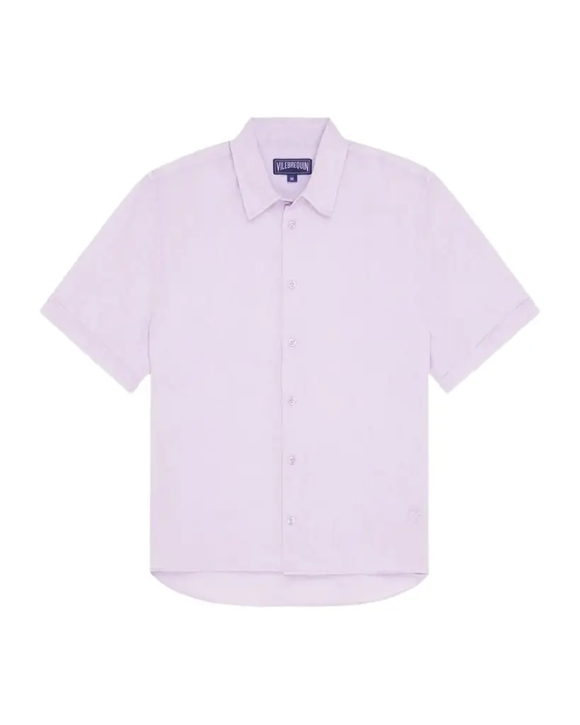 Vilebrequin Men's Short-Sleeve Button-Down Linen Shirt | Image 1 Vilebrequin Men's Short-Sleeve Button-Down Linen Shirt | Image 1