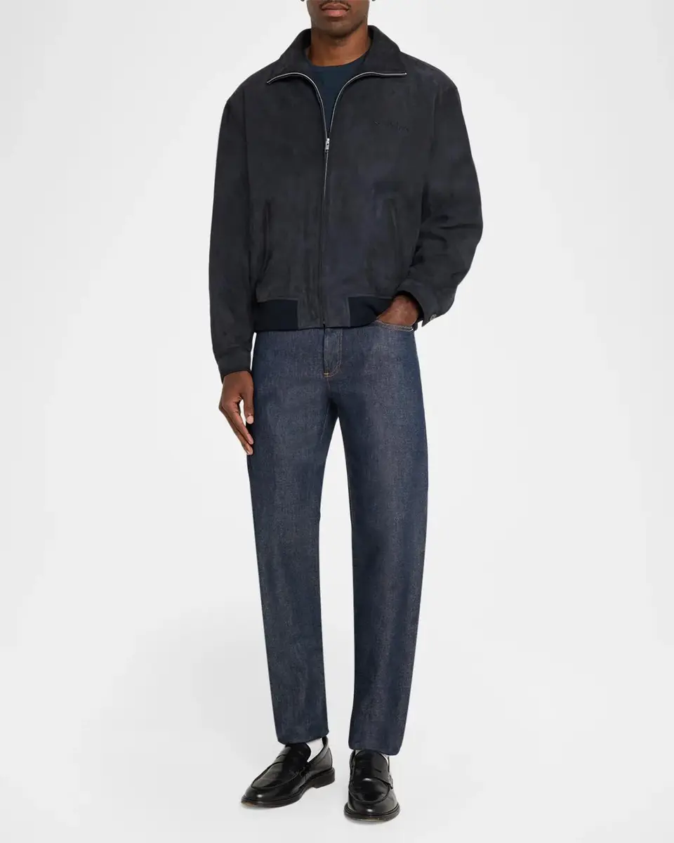 Frame Men's x Sotheby's Suede Full-Zip Bomber Jacket | Thumbnail 2