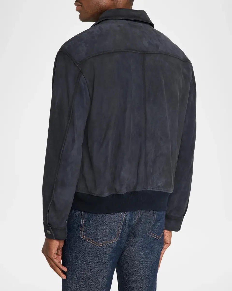 Frame Men's x Sotheby's Suede Full-Zip Bomber Jacket | Thumbnail 3