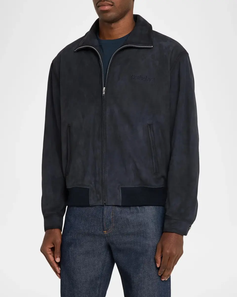 Frame Men's x Sotheby's Suede Full-Zip Bomber Jacket | Thumbnail 4