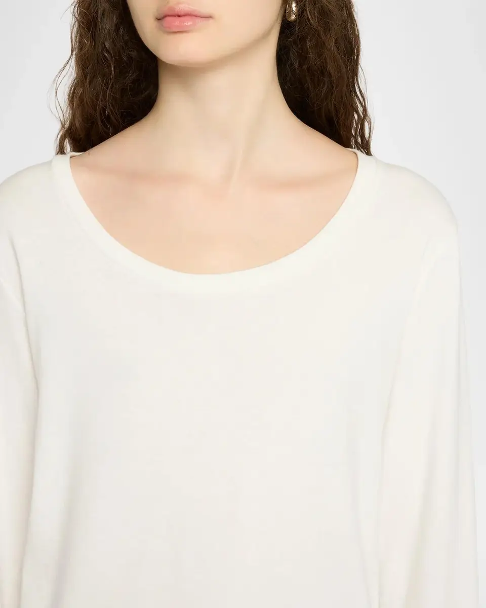 The Row Kalto Scoop-Neck Cotton Jersey Long-Sleeve T-Shirt | Thumbnail 5 The Row Kalto Scoop-Neck Cotton Jersey Long-Sleeve T-Shirt | Thumbnail 5