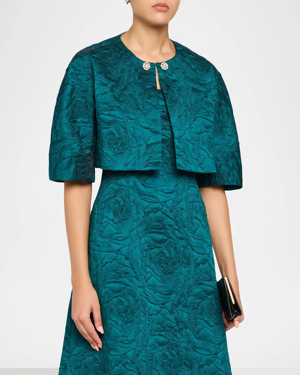 Rickie Freeman for Teri Jon Embossed Jacquard Mini Dress | Thumbnail 4 Rickie Freeman for Teri Jon Embossed Jacquard Mini Dress | Thumbnail 4
