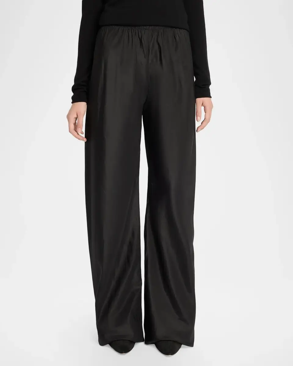 The Row Gala Silk Taffeta Wide-Leg Pull-On Pants | Thumbnail 4 The Row Gala Silk Taffeta Wide-Leg Pull-On Pants | Thumbnail 4