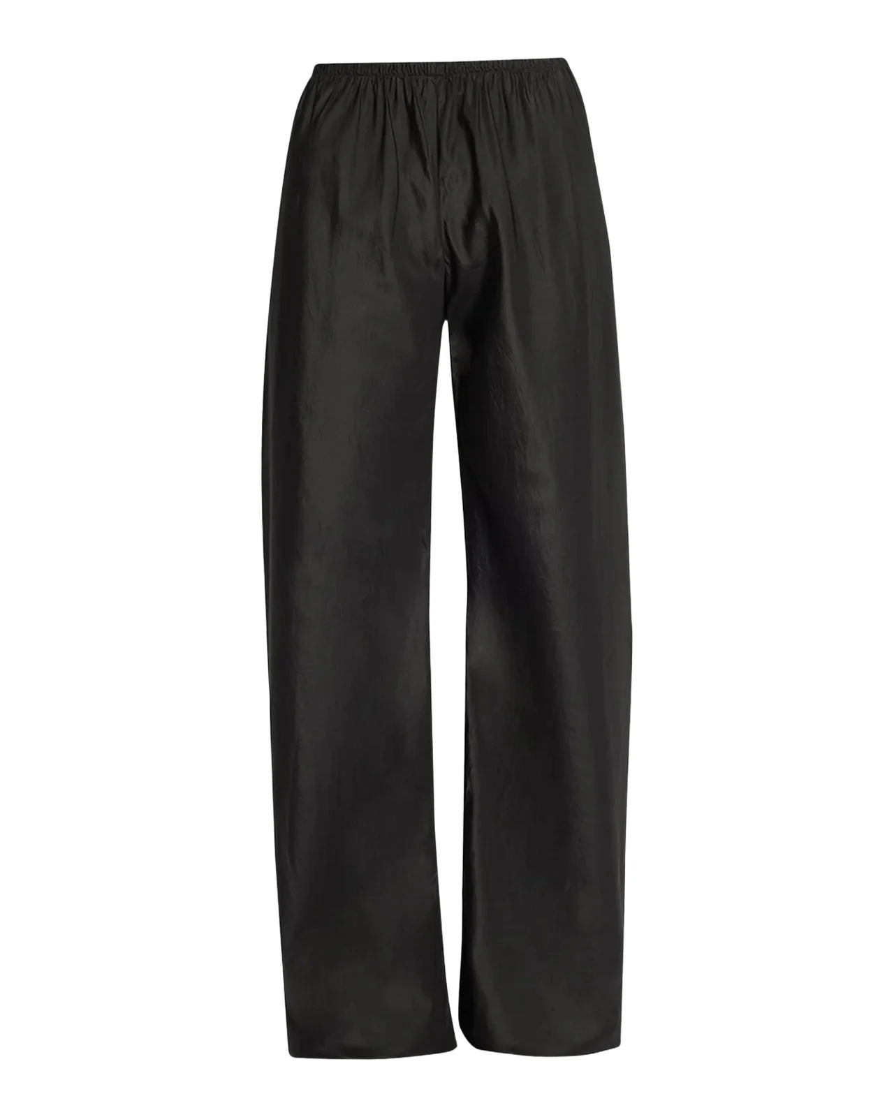 Gala Silk Taffeta Wide-Leg Pull-On Pants