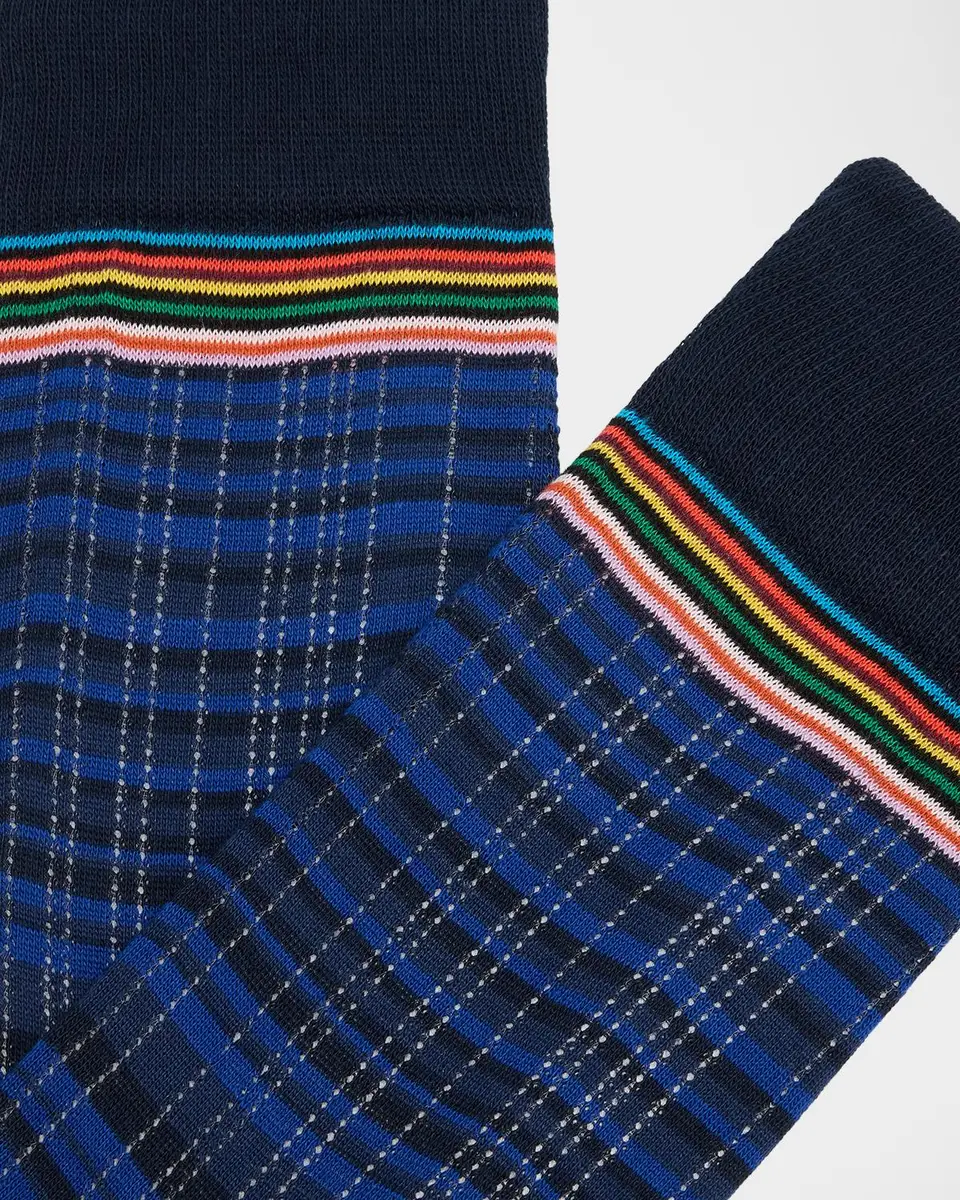 Paul Smith Men's Maury Signature Stripe Mid-Calf Socks | Thumbnail 2