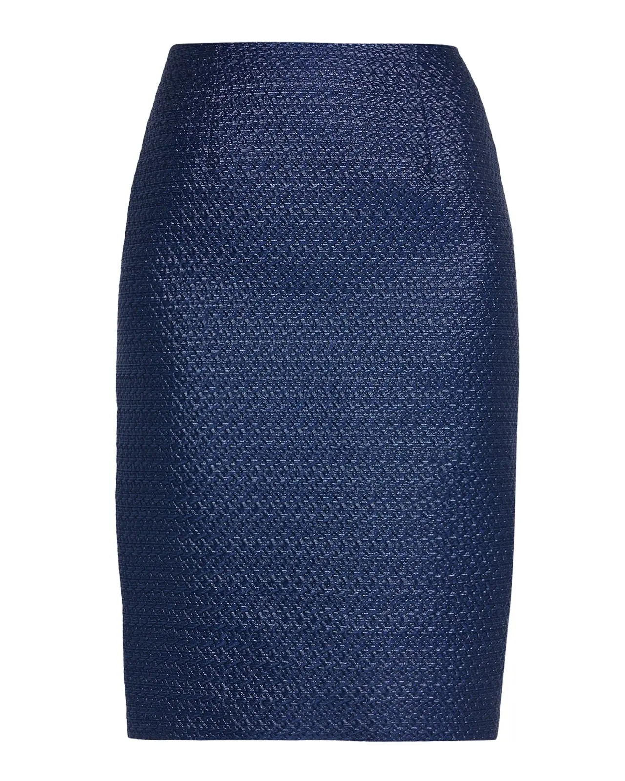 Metallic Basketweave Jacquard Pencil Skirt Metallic Basketweave Jacquard Pencil Skirt