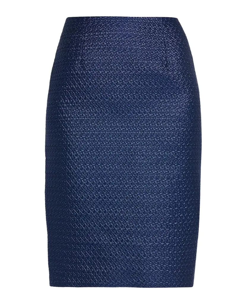 Rickie Freeman for Teri Jon Metallic Basketweave Jacquard Pencil Skirt | Image 1 Rickie Freeman for Teri Jon Metallic Basketweave Jacquard Pencil Skirt | Image 1