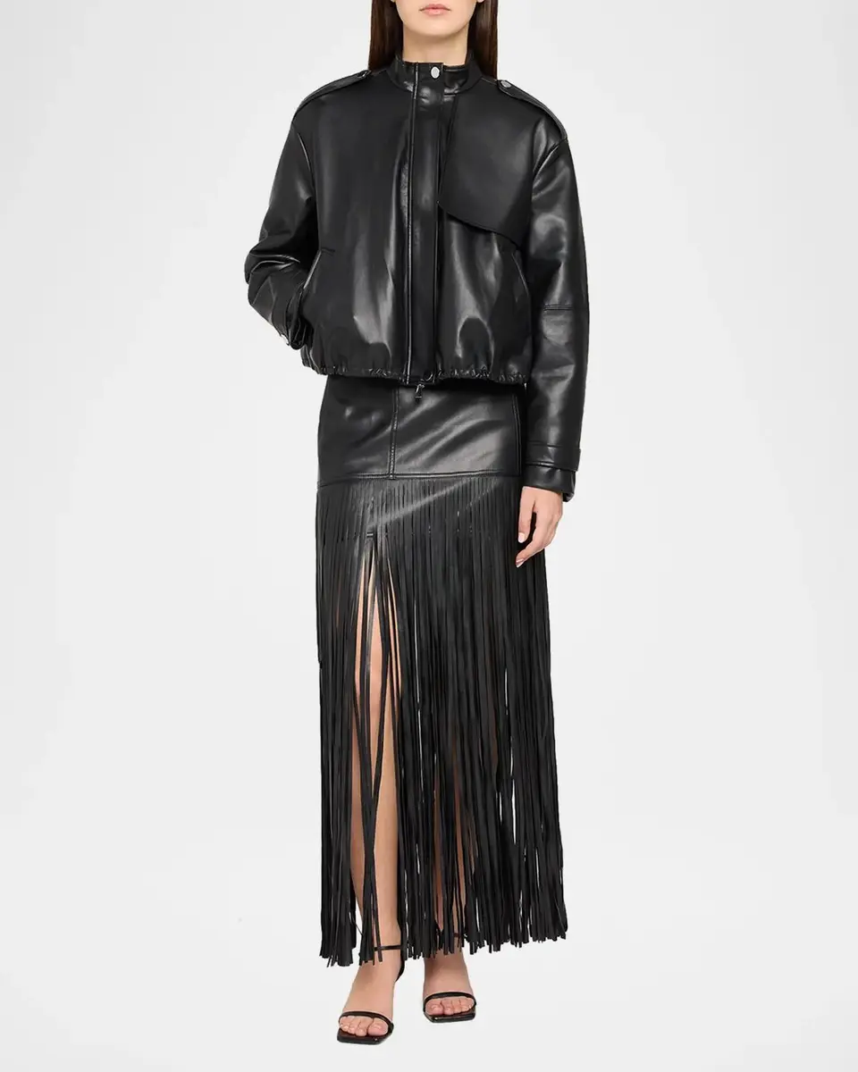 Toccin Alyssa Stand-Collar Faux Leather Jacket | Thumbnail 2 Toccin Alyssa Stand-Collar Faux Leather Jacket | Thumbnail 2