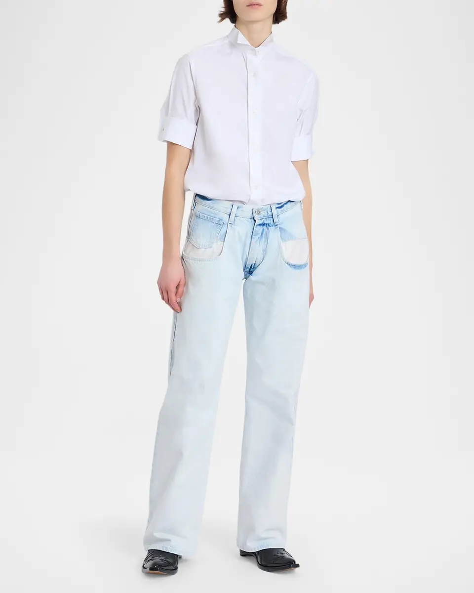 MM6 MAISON MARGIELA Cotton Poplin Short-Sleeve Shirt | Thumbnail 2 MM6 MAISON MARGIELA Cotton Poplin Short-Sleeve Shirt | Thumbnail 2