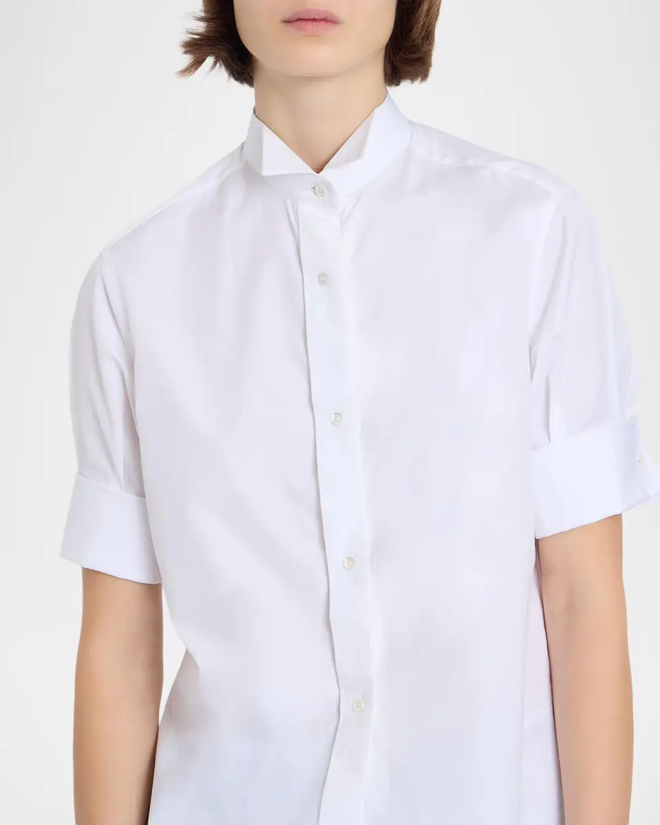 MM6 MAISON MARGIELA Cotton Poplin Short-Sleeve Shirt | Thumbnail 4 MM6 MAISON MARGIELA Cotton Poplin Short-Sleeve Shirt | Thumbnail 4
