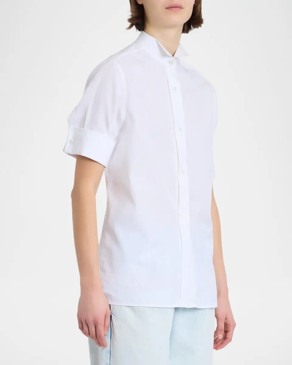 MM6 MAISON MARGIELA Cotton Poplin Short-Sleeve Shirt | Thumbnail 5 MM6 MAISON MARGIELA Cotton Poplin Short-Sleeve Shirt | Thumbnail 5