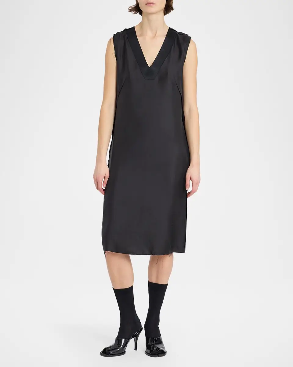 Maison Margiela Sleeveless Silk Midi Dress | Thumbnail 4 Maison Margiela Sleeveless Silk Midi Dress | Thumbnail 4