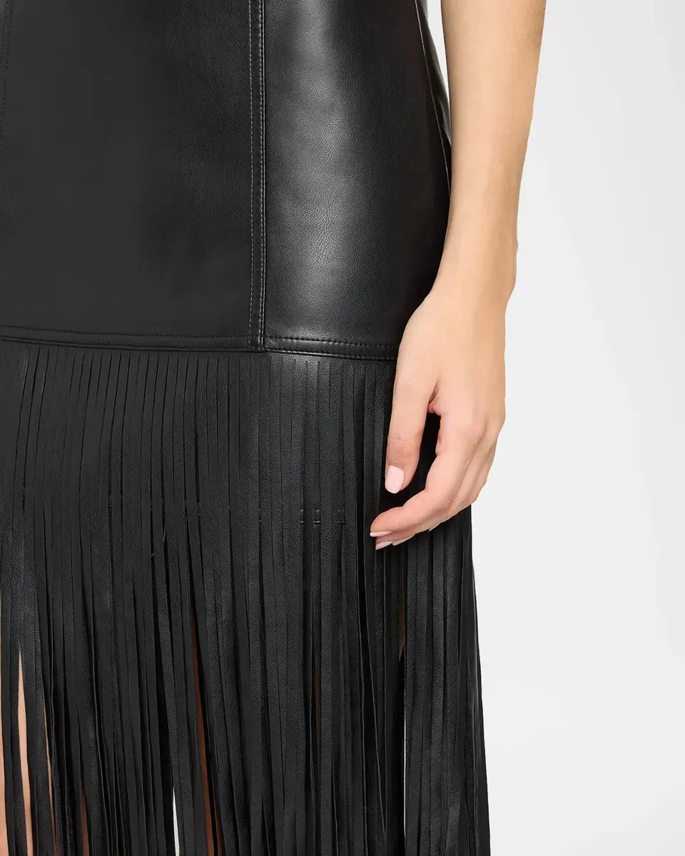 Toccin Soren Fringed Faux Leather Mini Skirt | Thumbnail 5 Toccin Soren Fringed Faux Leather Mini Skirt | Thumbnail 5