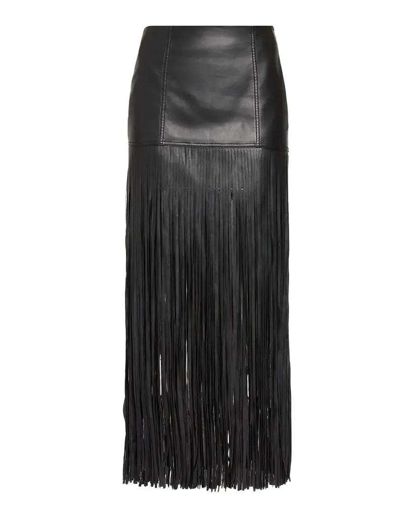 Toccin Soren Fringed Faux Leather Mini Skirt | Image 1 Toccin Soren Fringed Faux Leather Mini Skirt | Image 1