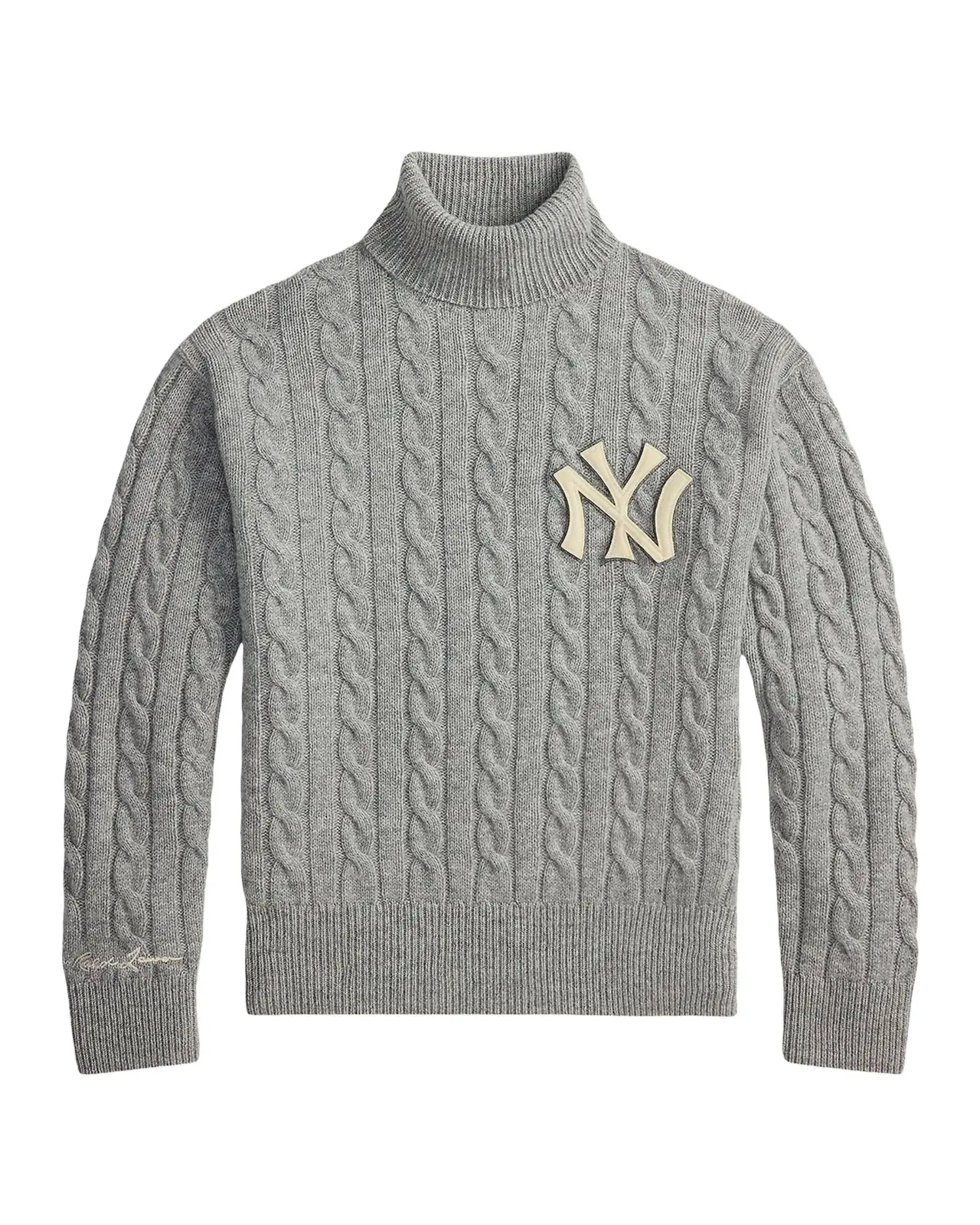 Men's New York Yankees Cable-Knit Turtleneck Sweater Men's New York Yankees Cable-Knit Turtleneck Sweater