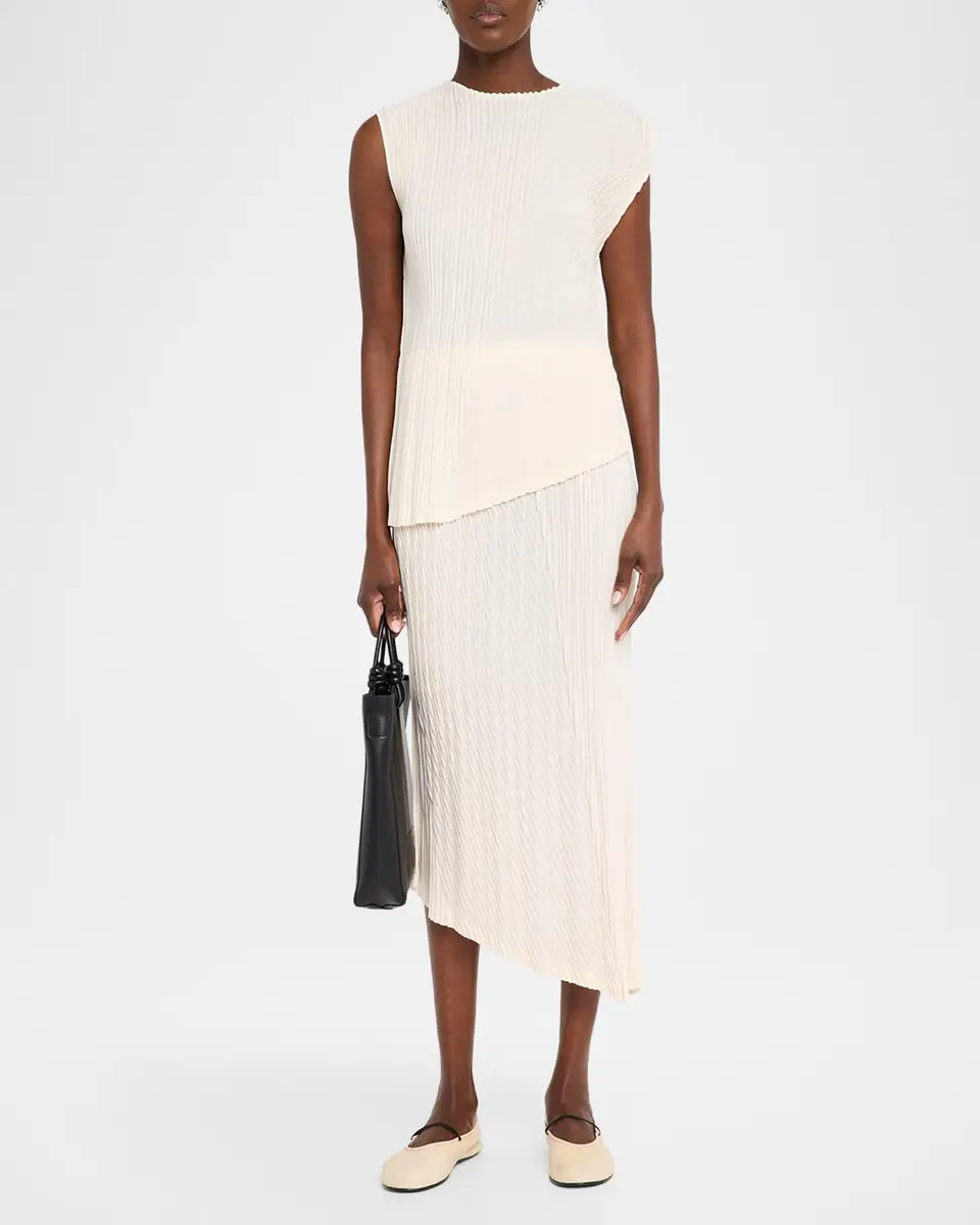 Issey Miyake Unfurling Pleats Sleeveless Asymmetric Top | Thumbnail 2 Issey Miyake Unfurling Pleats Sleeveless Asymmetric Top | Thumbnail 2