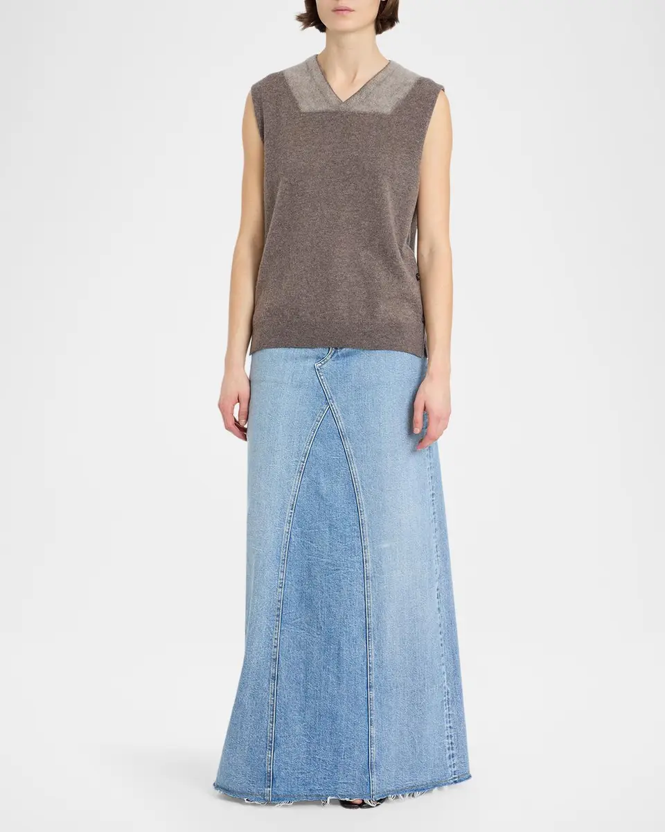 Maison Margiela Two-Tone Virgin Wool Knit Vest | Thumbnail 2