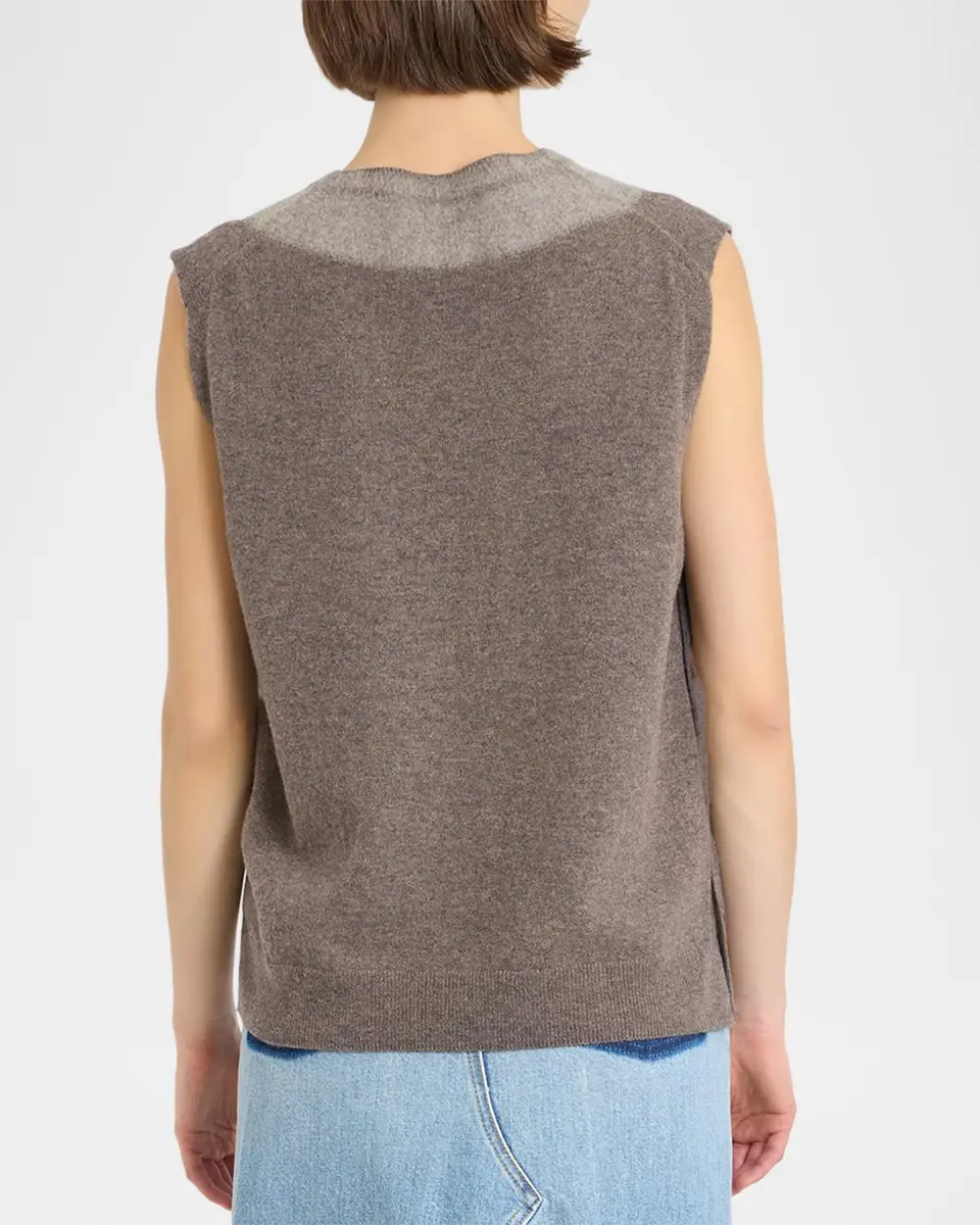 Maison Margiela Two-Tone Virgin Wool Knit Vest | Thumbnail 3