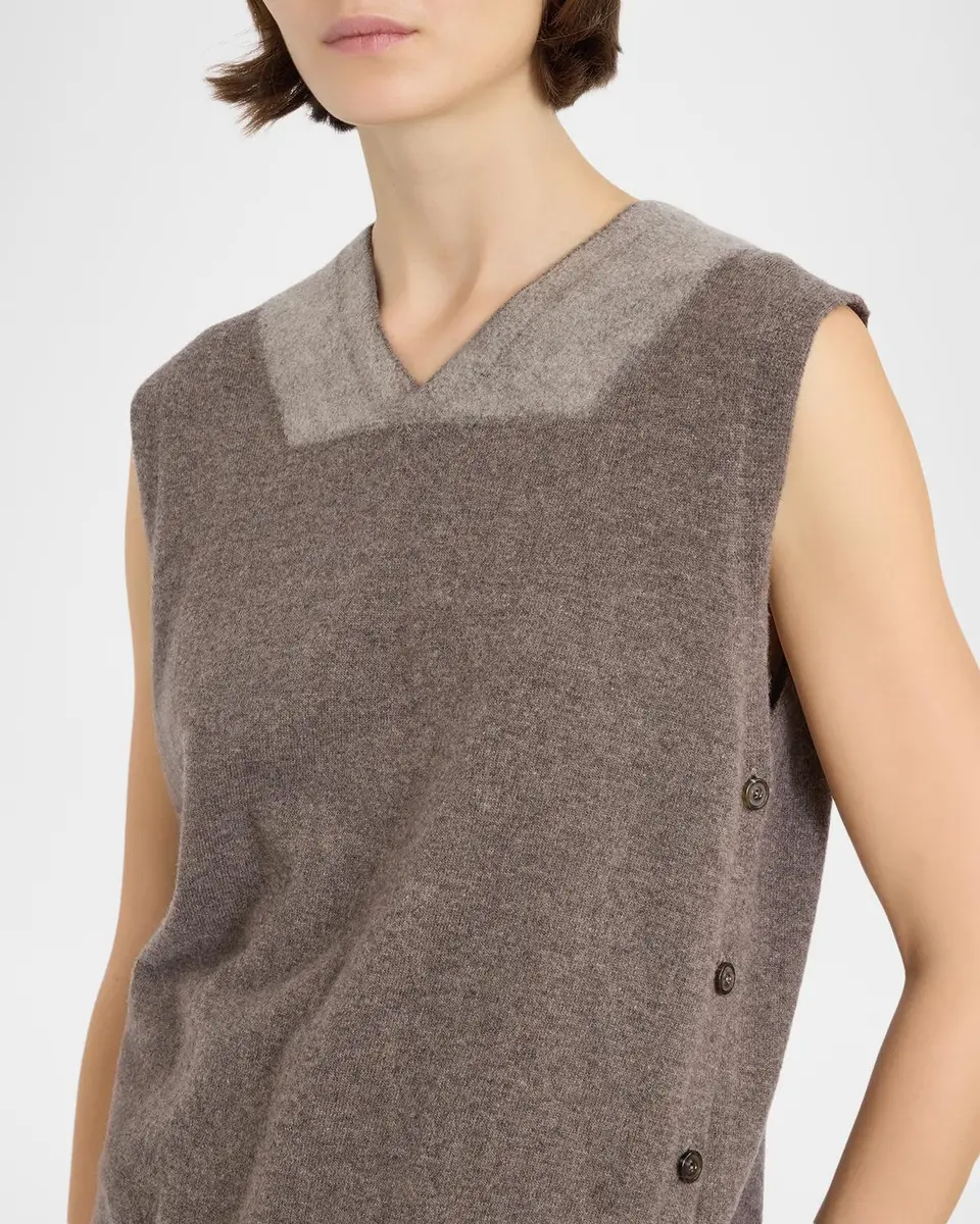 Maison Margiela Two-Tone Virgin Wool Knit Vest | Thumbnail 5