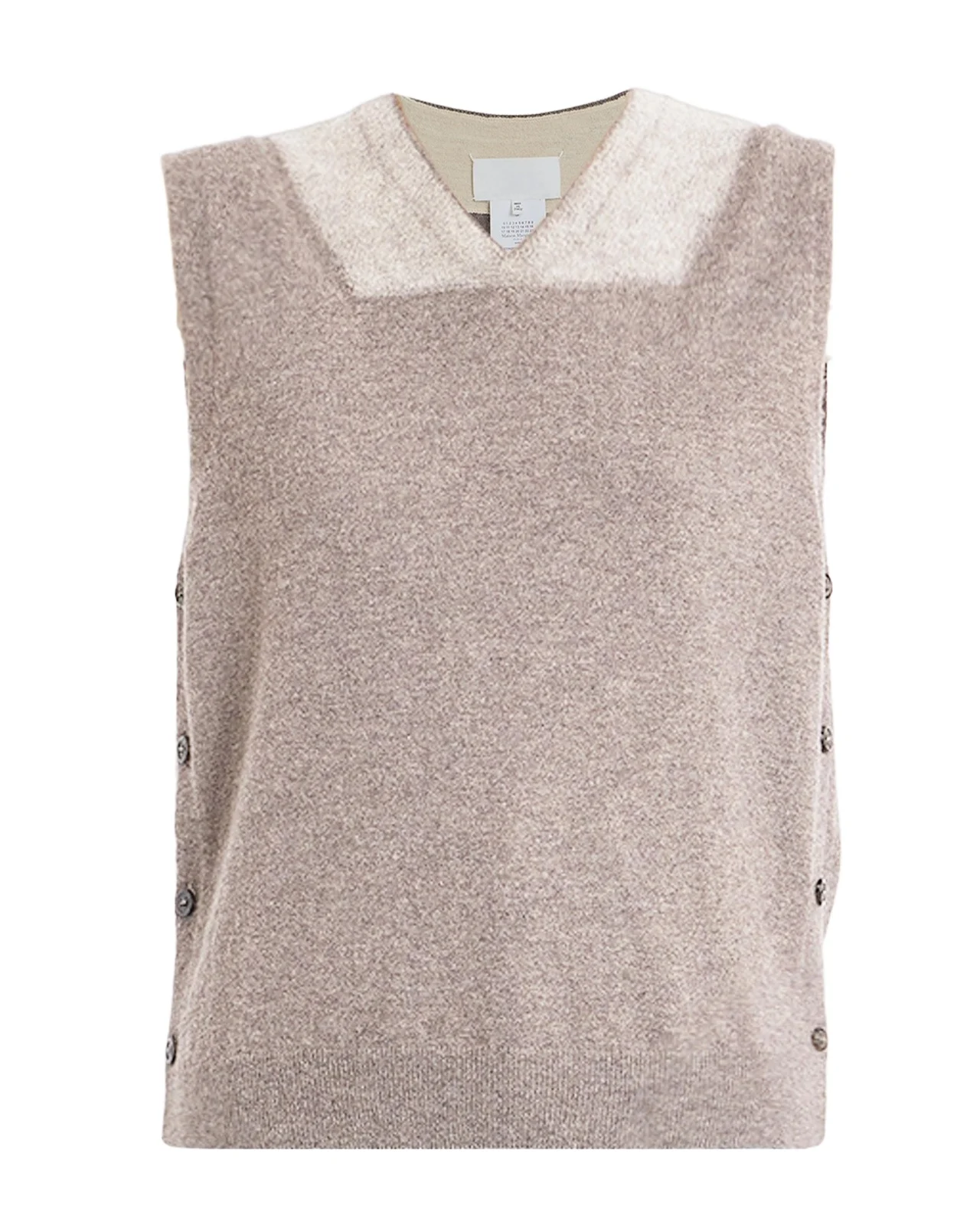 Maison Margiela Two-Tone Virgin Wool Knit Vest