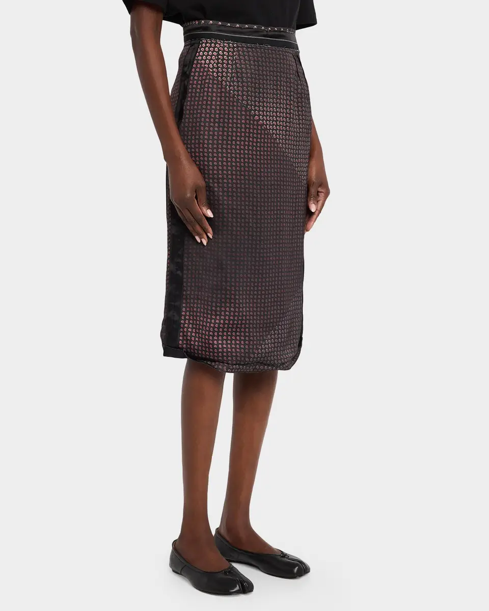 MM6 MAISON MARGIELA Paisley Print Midi Pencil Skirt | Thumbnail 4 MM6 MAISON MARGIELA Paisley Print Midi Pencil Skirt | Thumbnail 4