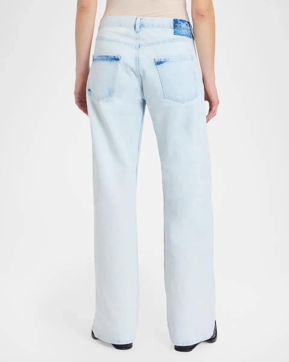 MM6 MAISON MARGIELA Bleached Denim Wide-Leg Jeans | Thumbnail 3 MM6 MAISON MARGIELA Bleached Denim Wide-Leg Jeans | Thumbnail 3