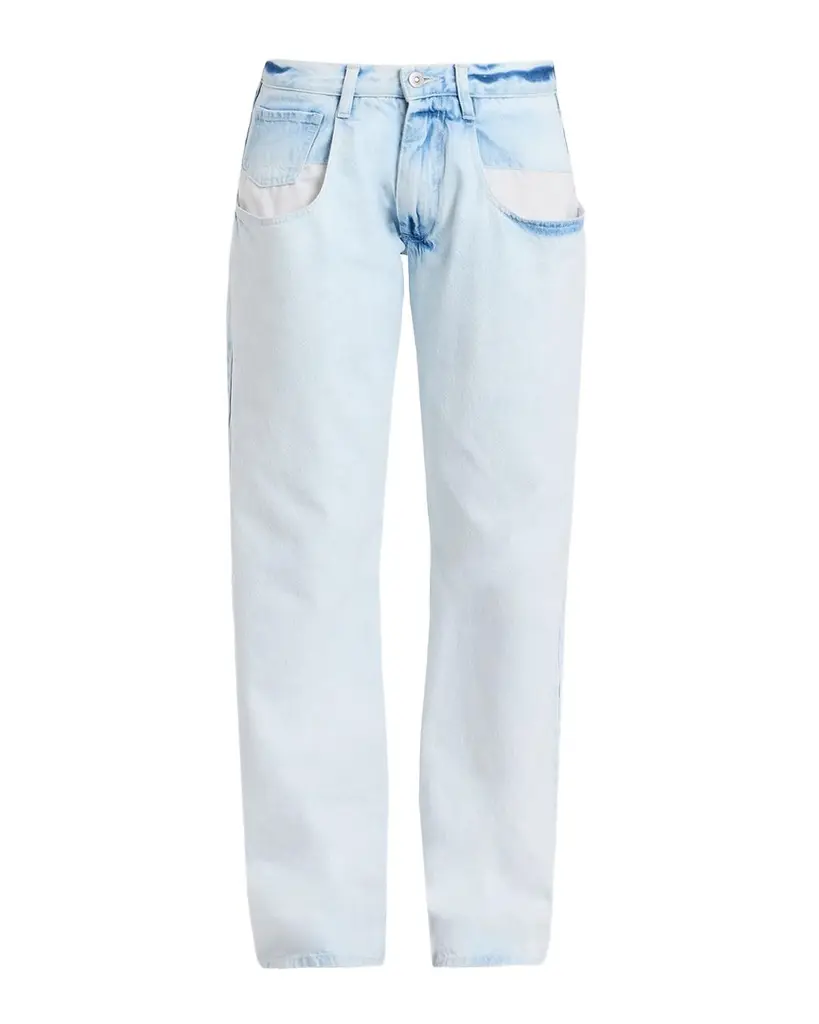 Bleached Denim Wide-Leg Jeans Bleached Denim Wide-Leg Jeans