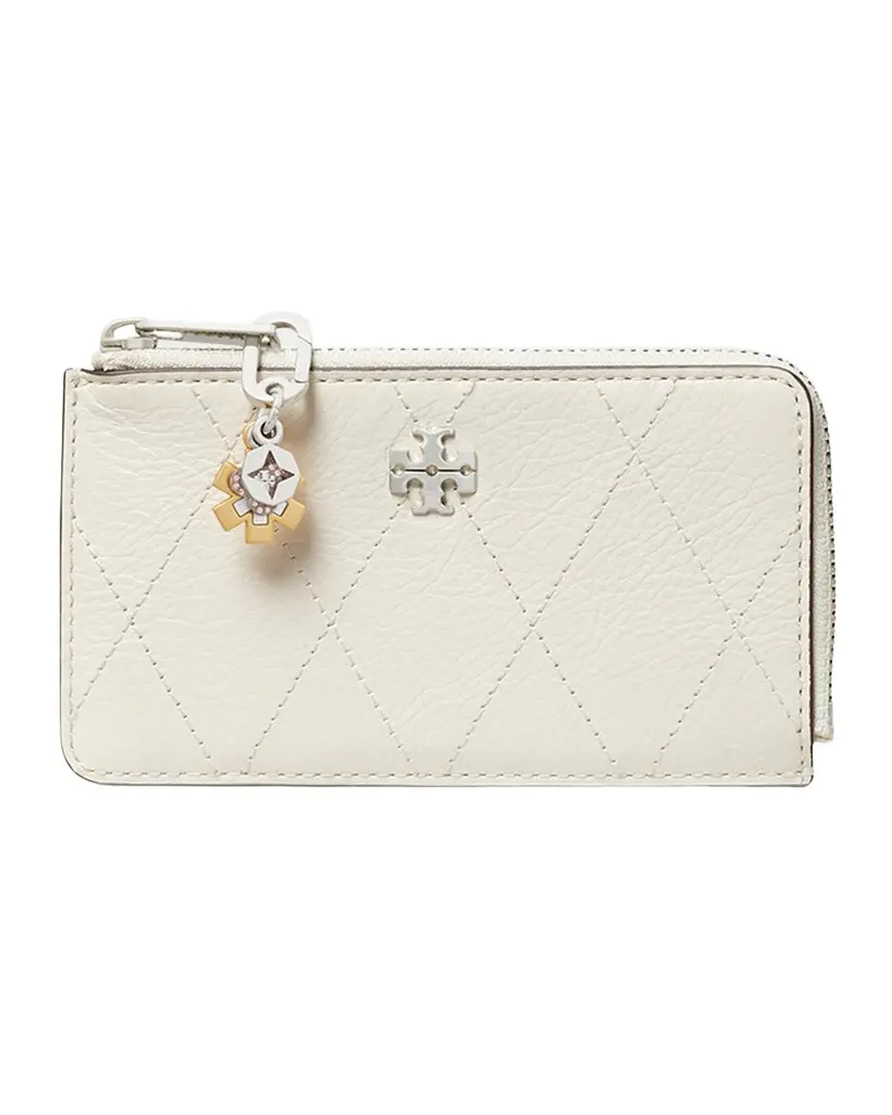 Tory Burch Charlie Quilted Leather Card Case | Image 1 Tory Burch Charlie Quilted Leather Card Case | Image 1