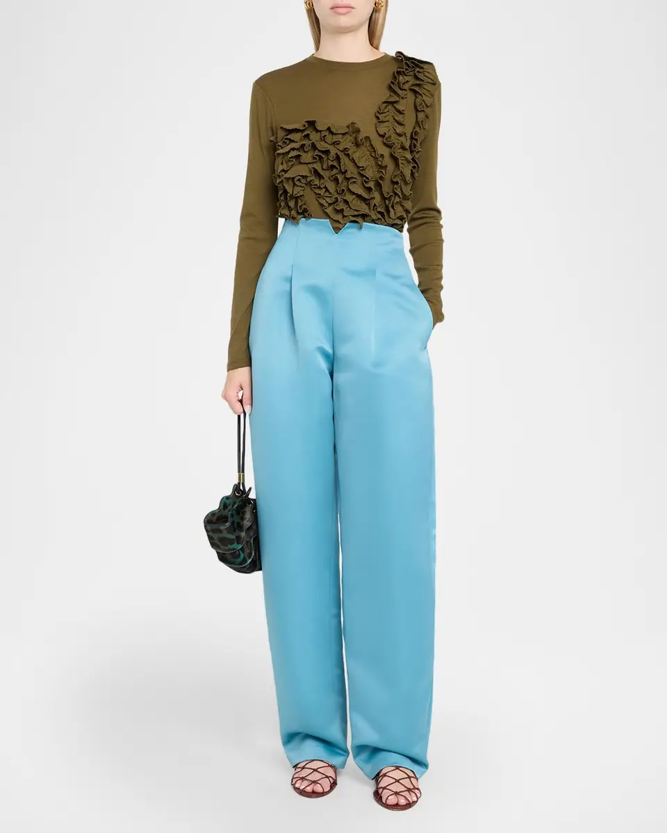 Ulla Johnson Edlyn Satin Wide-Leg Pants | Thumbnail 2