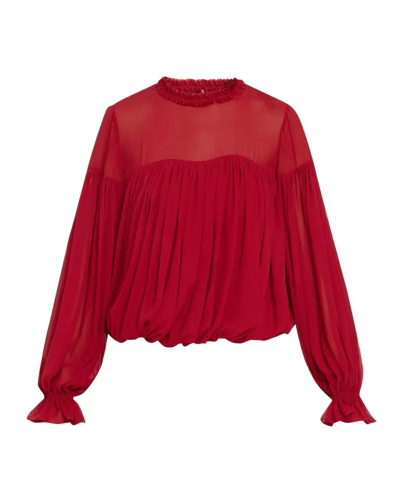 Ulla Johnson Pearl Silk Chiffon Blouse | Image 1 Ulla Johnson Pearl Silk Chiffon Blouse | Image 1