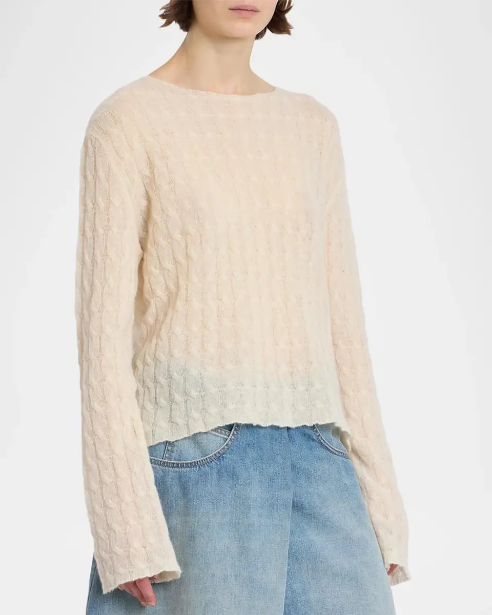 Maison Margiela Wool-Cashmere Crewneck Sweater | Thumbnail 4 Maison Margiela Wool-Cashmere Crewneck Sweater | Thumbnail 4