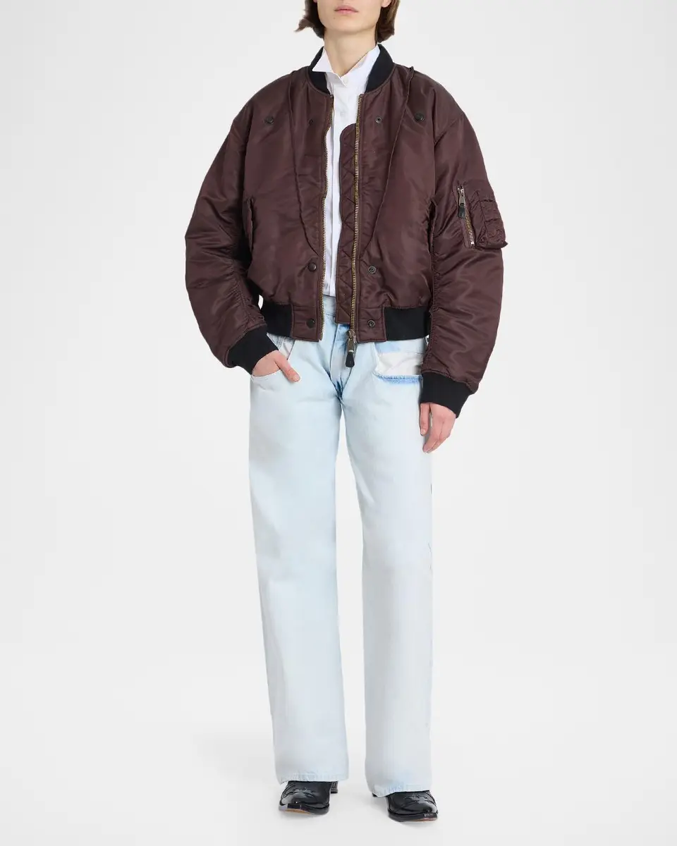 MM6 MAISON MARGIELA Reversible Bomber Jacket | Thumbnail 2 MM6 MAISON MARGIELA Reversible Bomber Jacket | Thumbnail 2