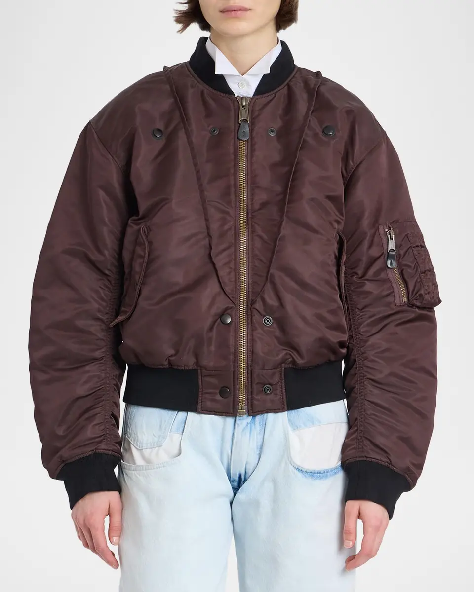 MM6 MAISON MARGIELA Reversible Bomber Jacket | Thumbnail 4 MM6 MAISON MARGIELA Reversible Bomber Jacket | Thumbnail 4