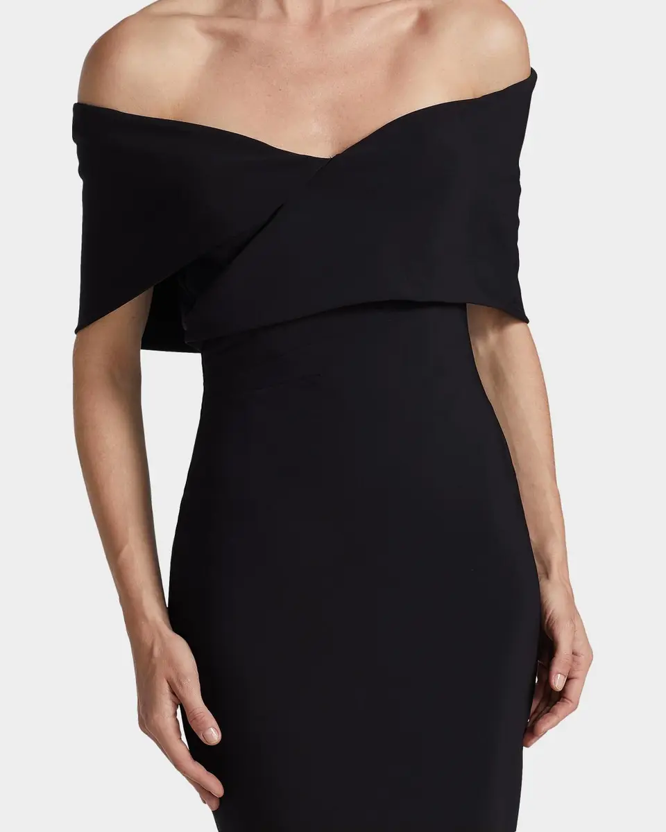 Chiara Boni La Petite Robe Portrait Neckline Stretch-Jersey Trumpet Gown | Thumbnail 5 Chiara Boni La Petite Robe Portrait Neckline Stretch-Jersey Trumpet Gown | Thumbnail 5