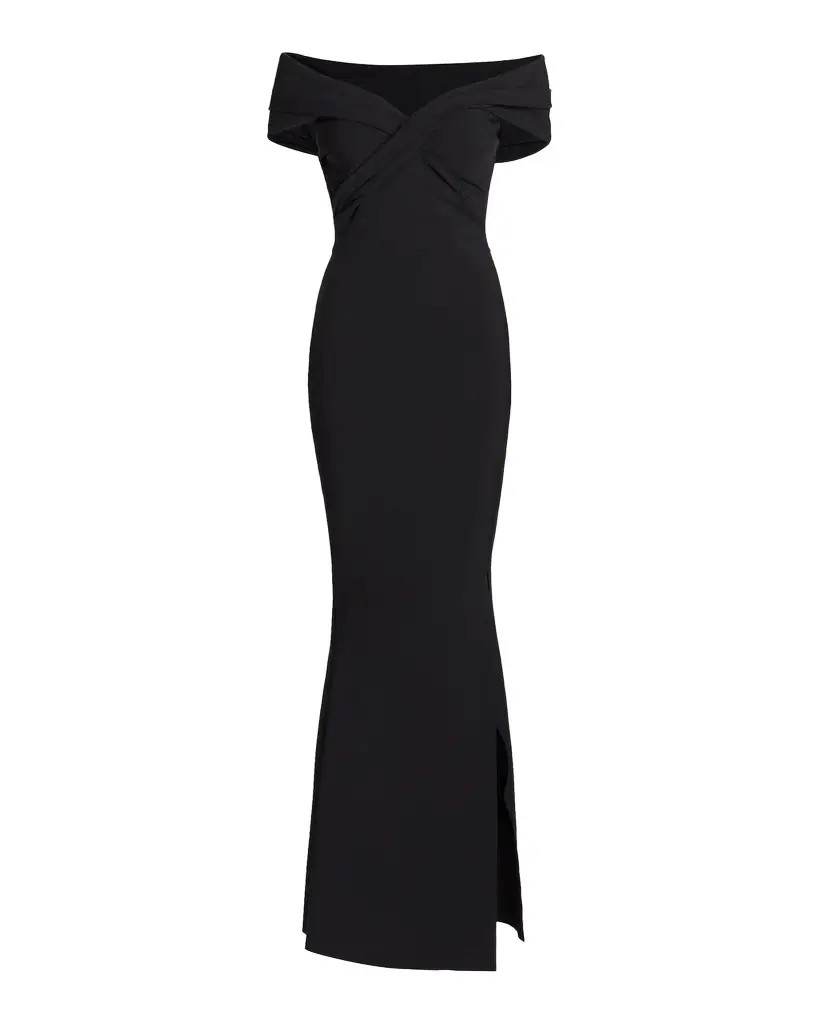 Chiara Boni La Petite Robe Portrait Neckline Stretch-Jersey Trumpet Gown | Image 1 Chiara Boni La Petite Robe Portrait Neckline Stretch-Jersey Trumpet Gown | Image 1