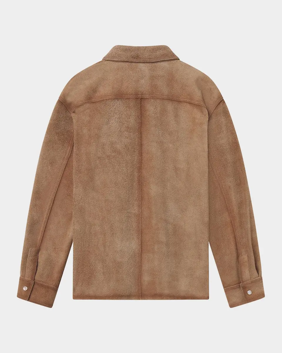 Frame Men's Suede Snap-Front Shirt Jacket | Thumbnail 9 Frame Men's Suede Snap-Front Shirt Jacket | Thumbnail 9