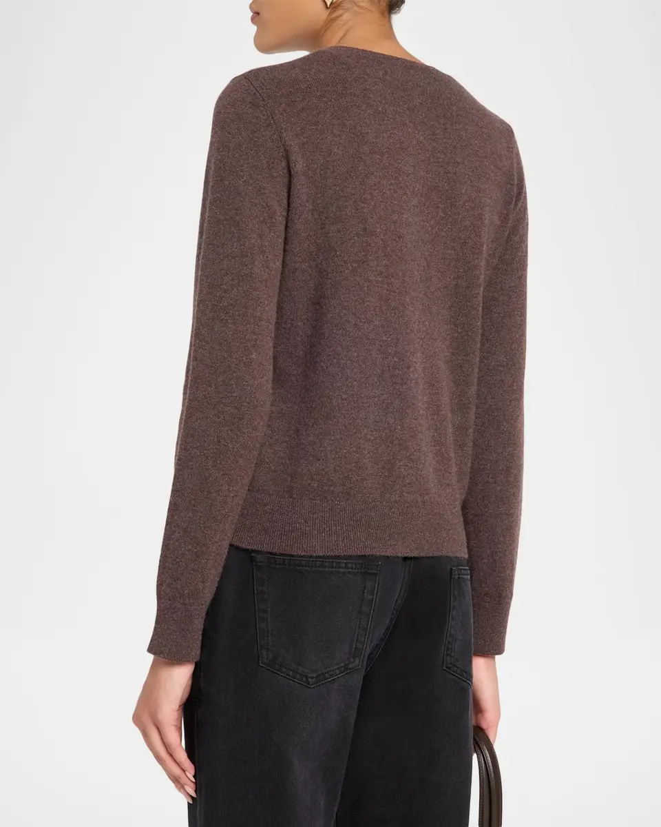 MAJESTIC FILATURES Cashmere Button-Front Crewneck Cardigan | Thumbnail 3