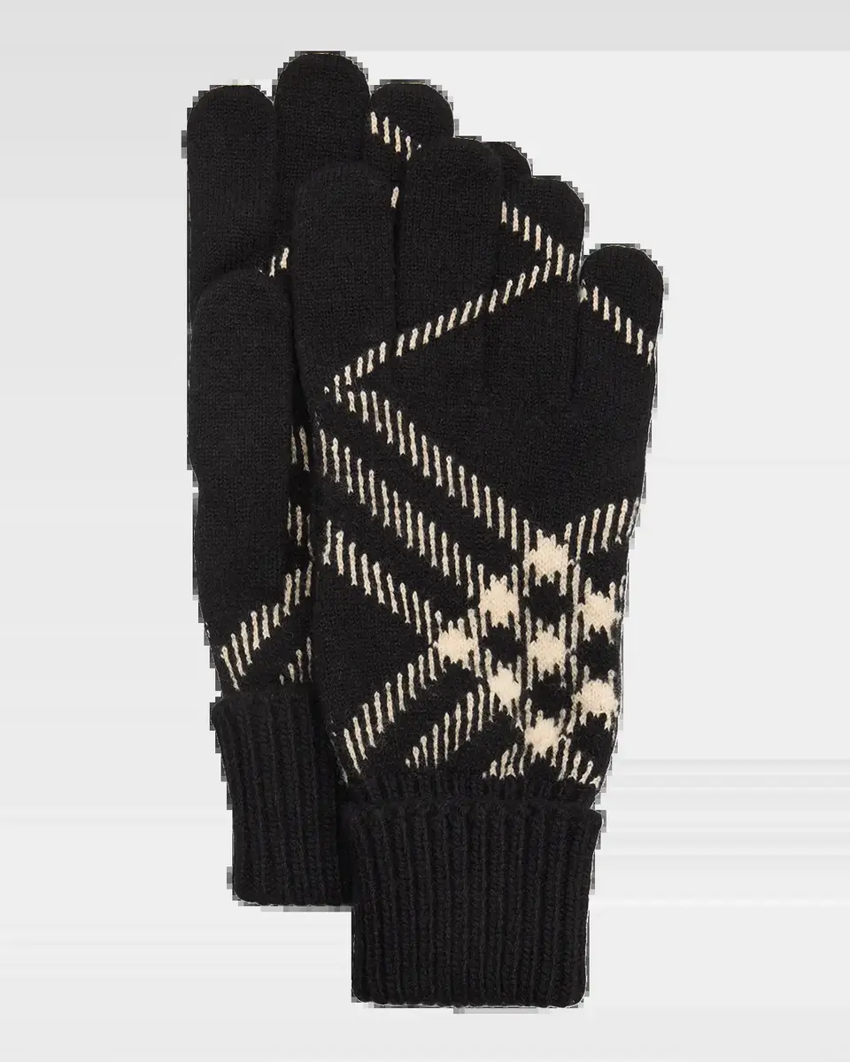 Burberry Check Cashmere-Blend Gloves | Thumbnail 2