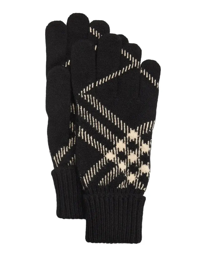 Burberry Check Cashmere-Blend Gloves | Image 1 Burberry Check Cashmere-Blend Gloves | Image 1