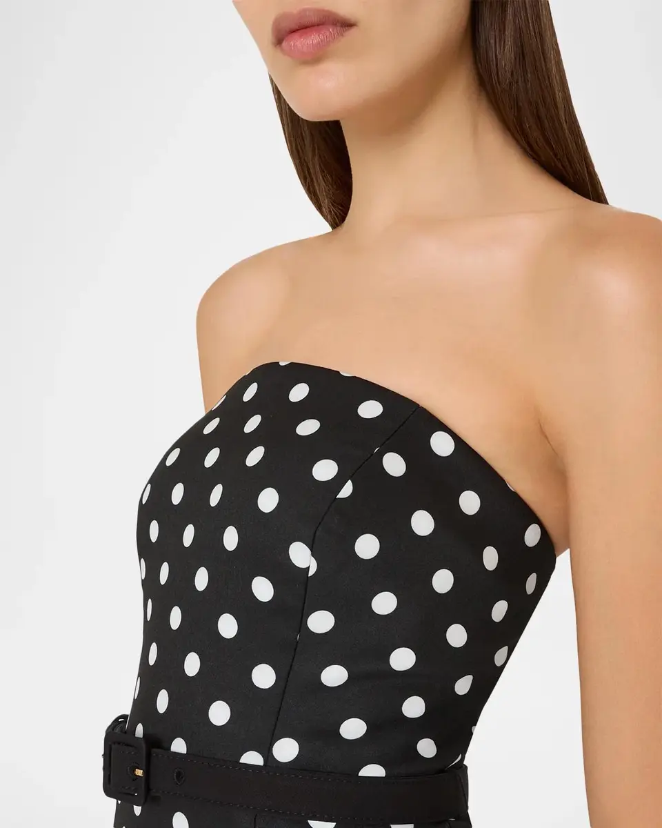 Milly Kait Strapless Polka Dot Midi Dress | Thumbnail 3 Milly Kait Strapless Polka Dot Midi Dress | Thumbnail 3