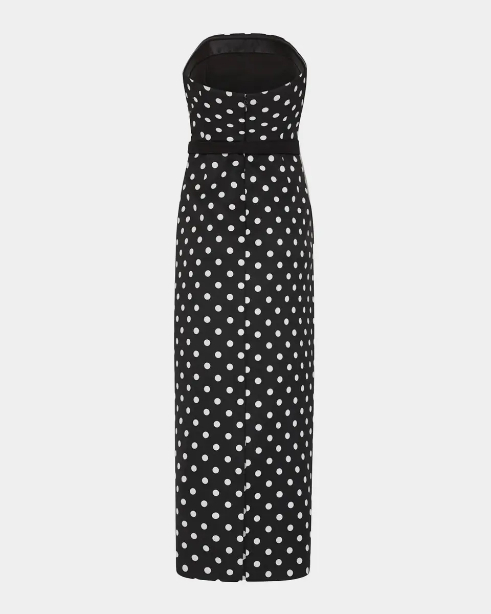 Milly Kait Strapless Polka Dot Midi Dress | Thumbnail 5 Milly Kait Strapless Polka Dot Midi Dress | Thumbnail 5