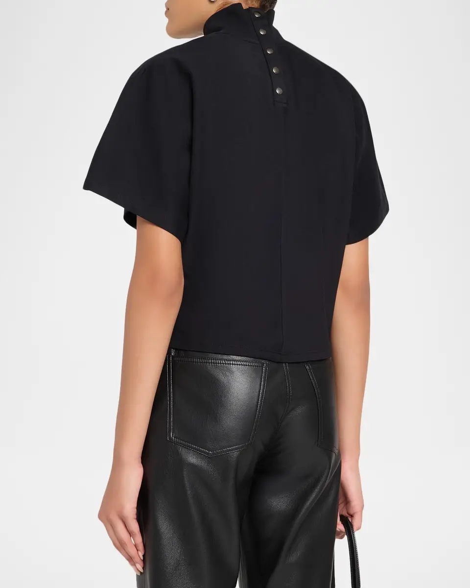 MAJESTIC FILATURES Mock-Neck Supima Cotton Shirt | Thumbnail 3 MAJESTIC FILATURES Mock-Neck Supima Cotton Shirt | Thumbnail 3