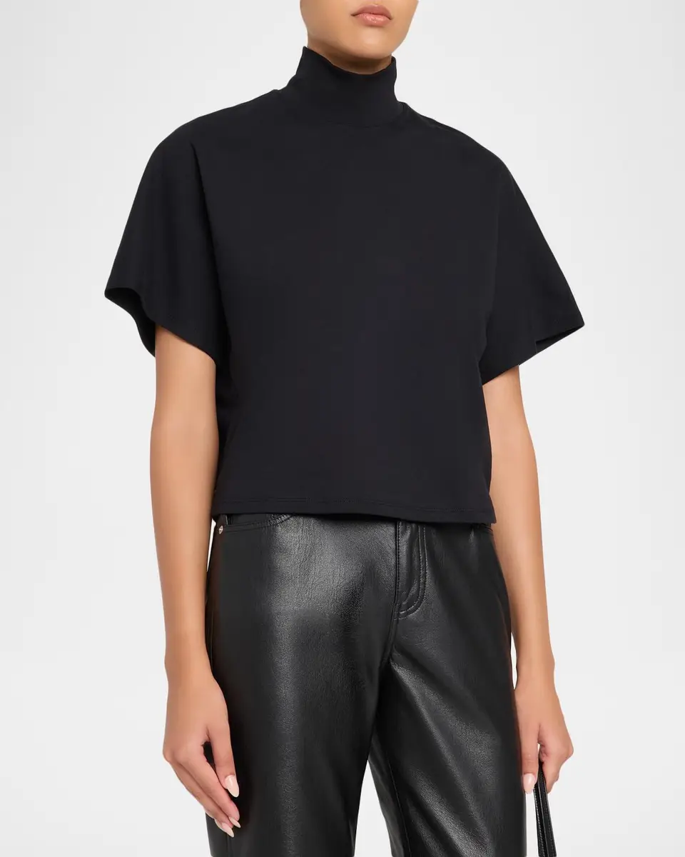 MAJESTIC FILATURES Mock-Neck Supima Cotton Shirt | Thumbnail 4 MAJESTIC FILATURES Mock-Neck Supima Cotton Shirt | Thumbnail 4
