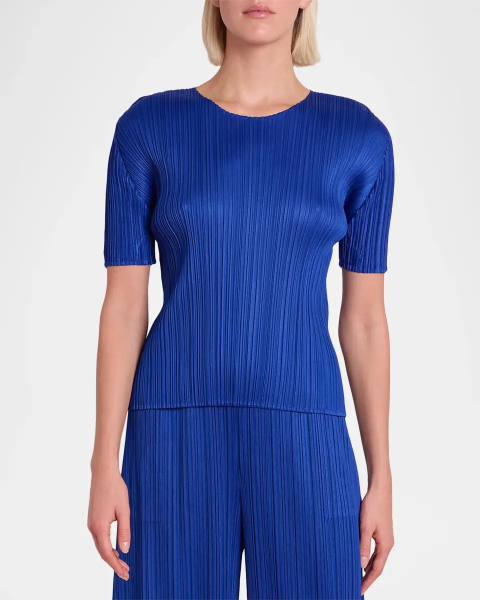 Issey Miyake Monthly Colors: July Short-Sleeve Pleats Top | Thumbnail 4