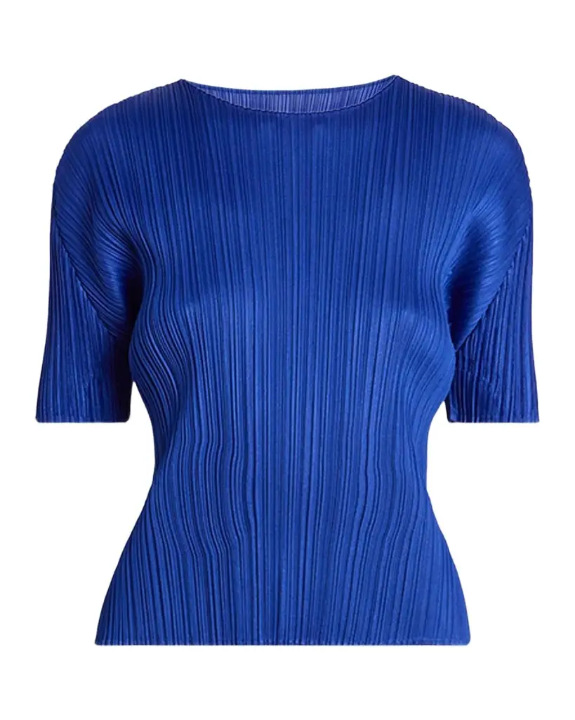 Issey Miyake Monthly Colors: July Short-Sleeve Pleats Top | Image 1 Issey Miyake Monthly Colors: July Short-Sleeve Pleats Top | Image 1